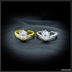 V Shape Solitaire Ring