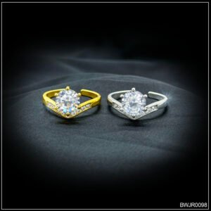 V Shape Solitaire Ring