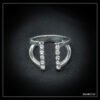 Silver Diamond Bar Ring