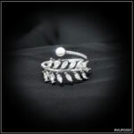 Leaf Pearl Spiral Ring