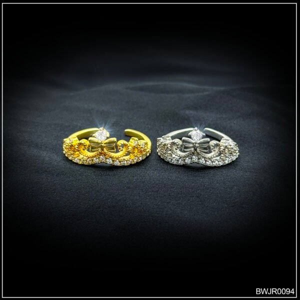 Elegant Crystal Bow Ring