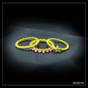 Pink Gold Star Ring