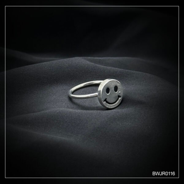 Silver Smiley Ring